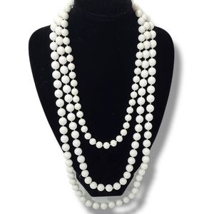 Vintage White Bead Necklaces